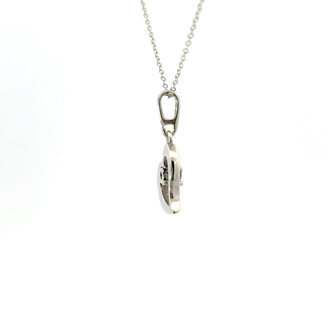 Moldavite Symbol Necklaces in Sterling Silver