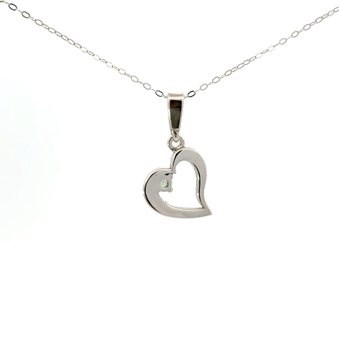 Moldavite Symbol Necklaces in Sterling Silver