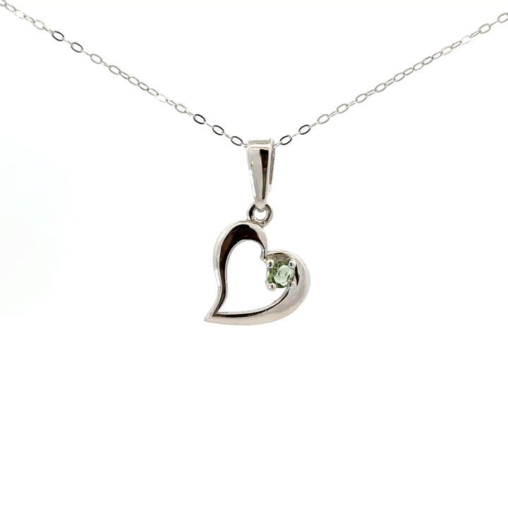 Moldavite Symbol Necklaces in Sterling Silver