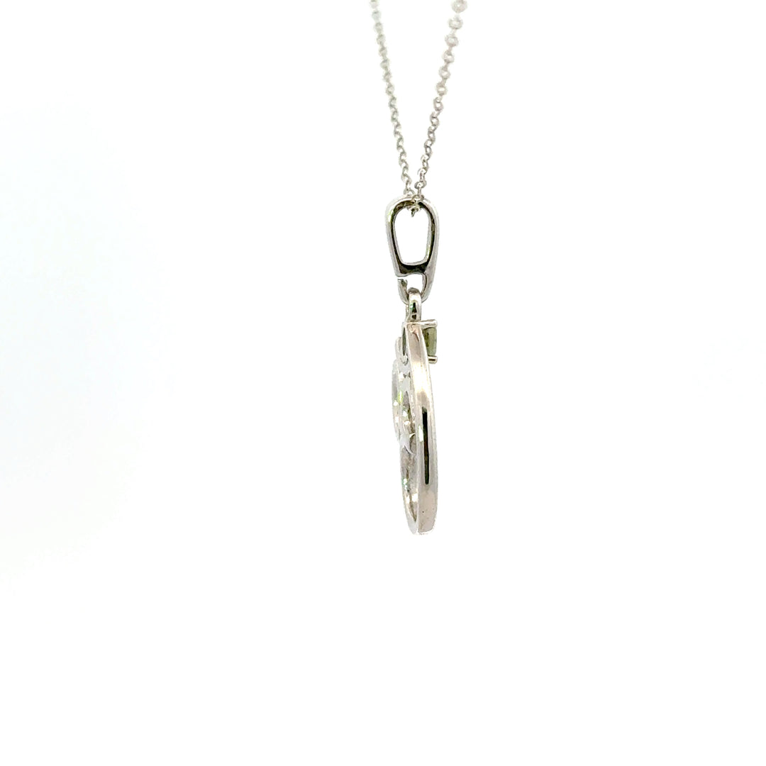 Moldavite Symbol Necklaces in Sterling Silver