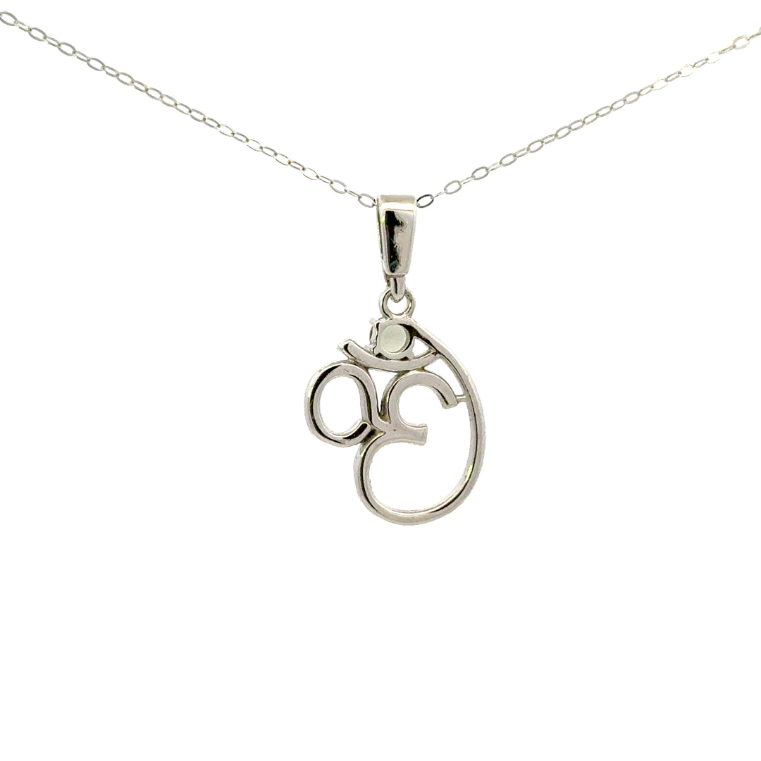 Moldavite Symbol Necklaces in Sterling Silver