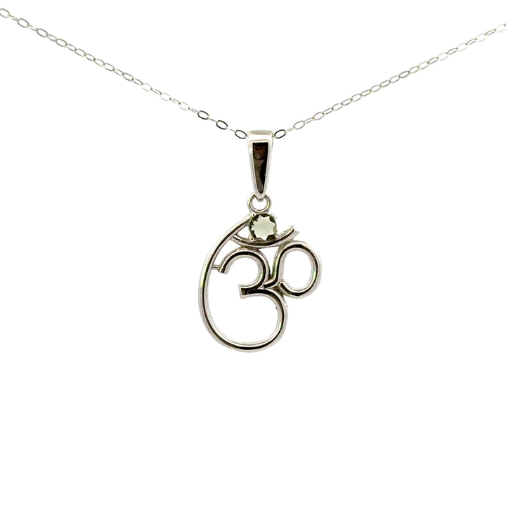 Moldavite Symbol Necklaces in Sterling Silver