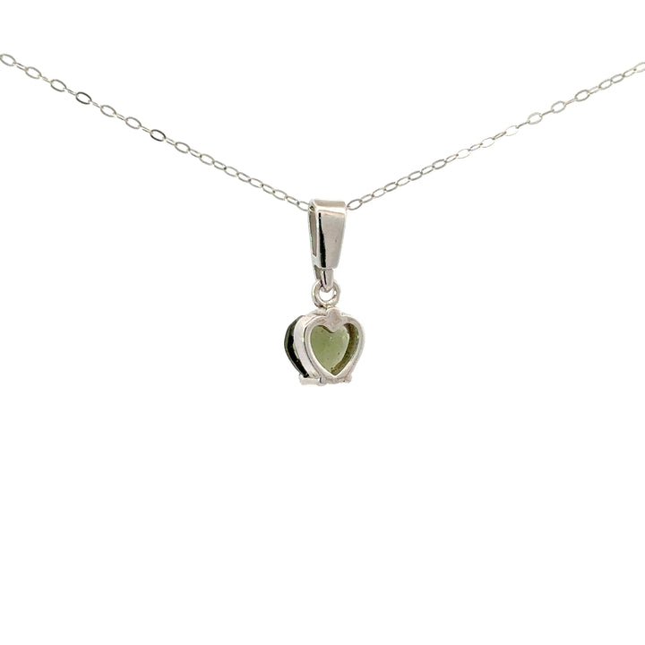 Moldavite Solitaire Necklaces in Sterling Silver