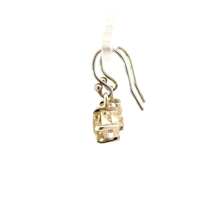 Faceted Scapolite Dangle Earrings in Sterling Silver