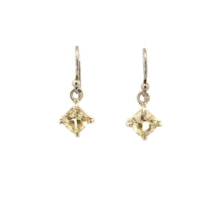 Faceted Scapolite Dangle Earrings in Sterling Silver