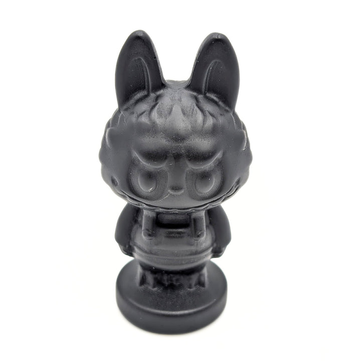 Obsidian Labubu-Inspired Carved Figurine