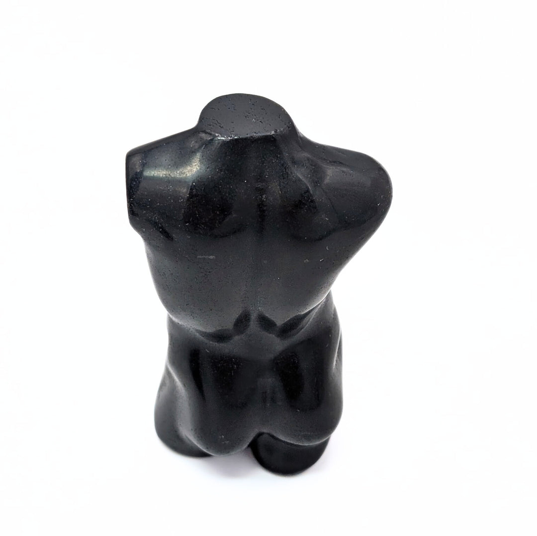 Obsidian Carved Male Torso Figurine