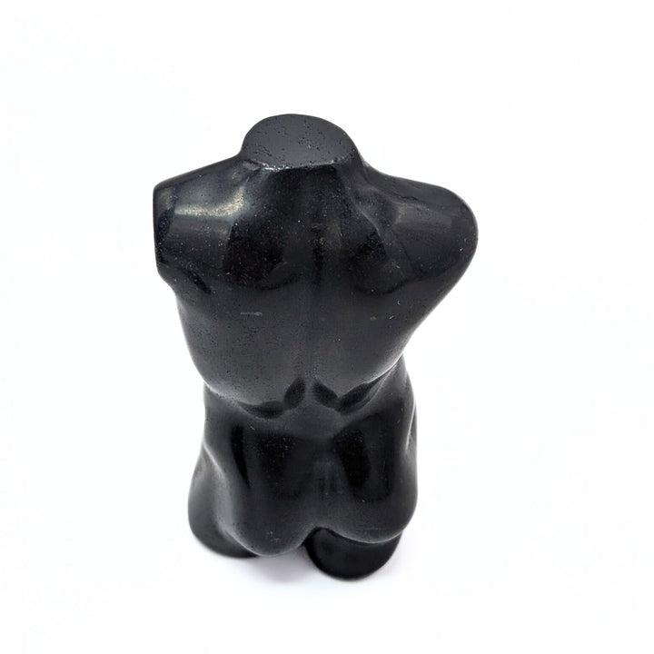 Obsidian Carved Male Torso Figurine