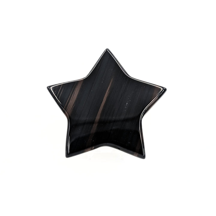 Glass Obsidian Polished Star