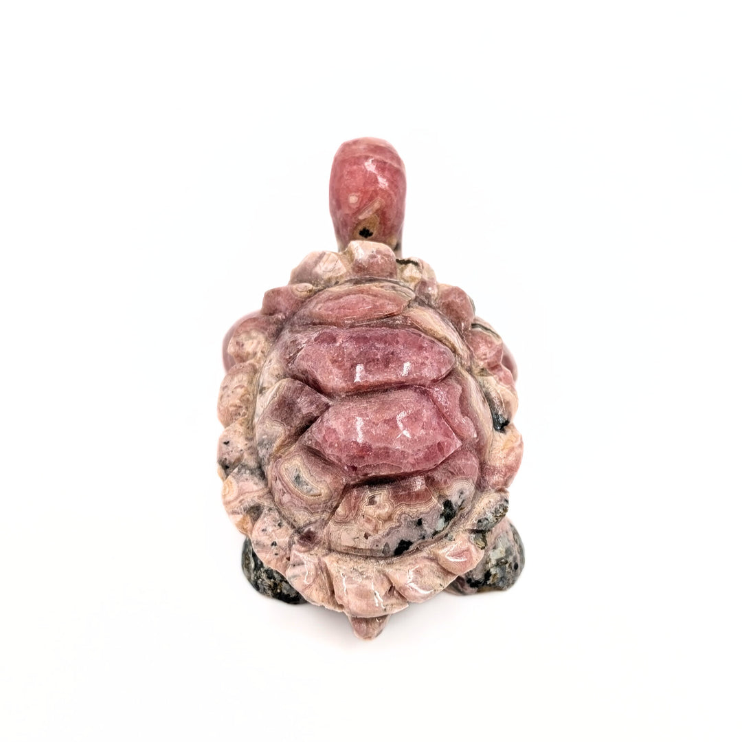 Rhodochrosite Tortoise Carved Figurine
