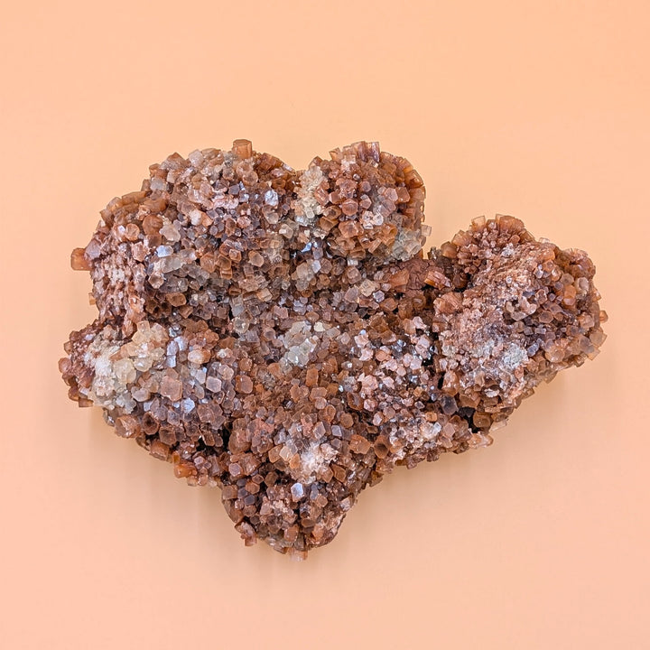 Orange Aragonite Crystal Freeform Cluster