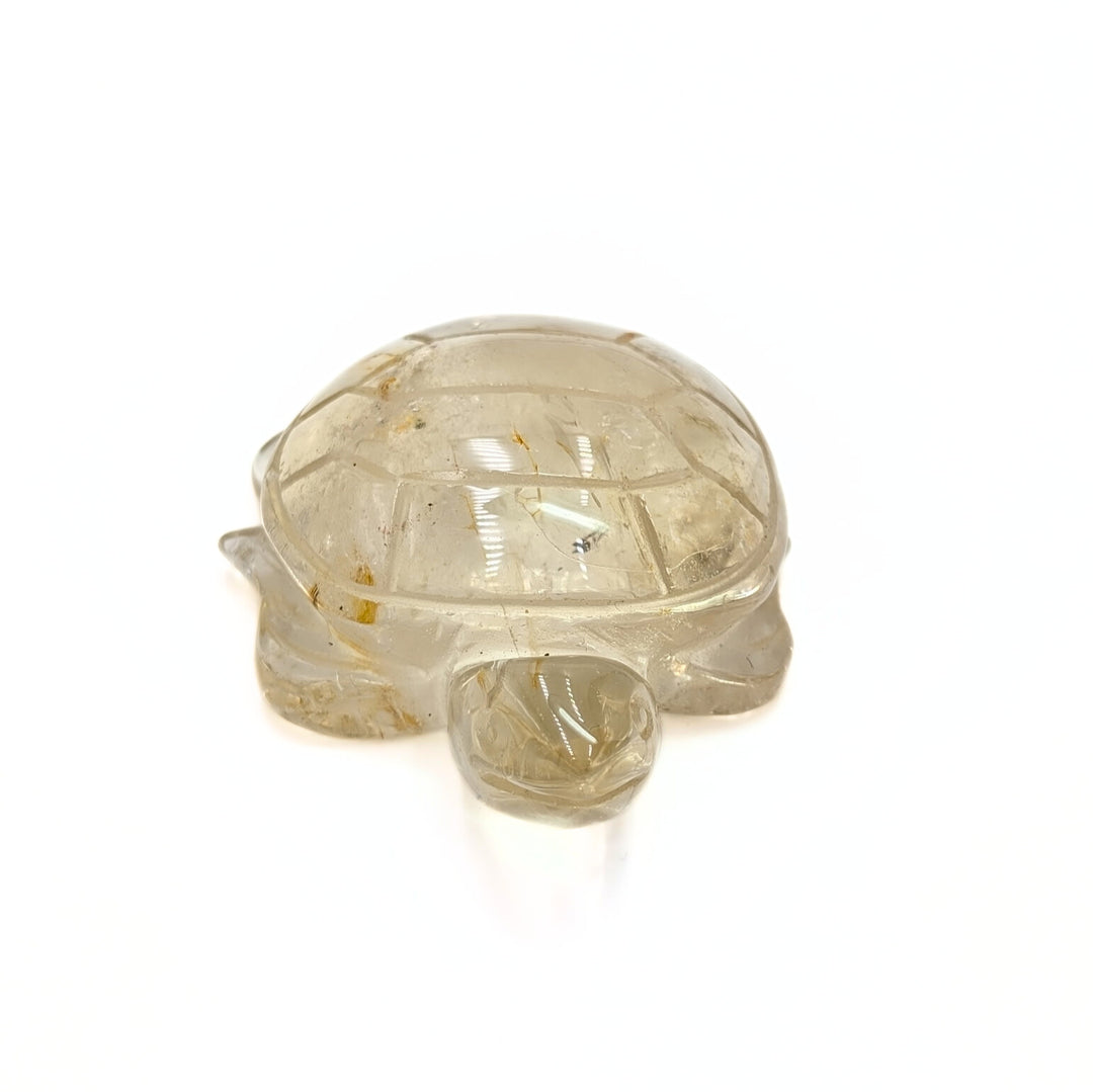 Carved Citrine Turtle Figurine