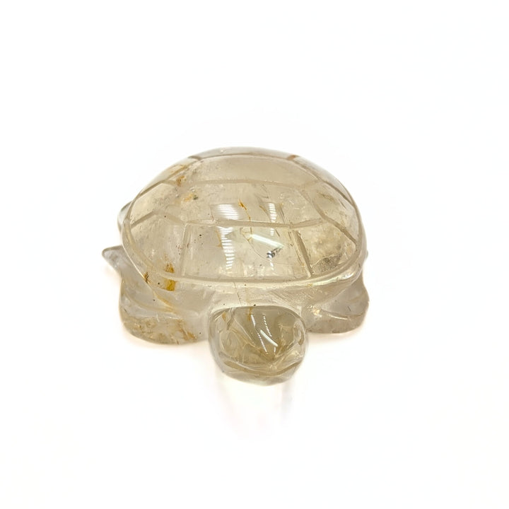 Carved Citrine Turtle Figurine