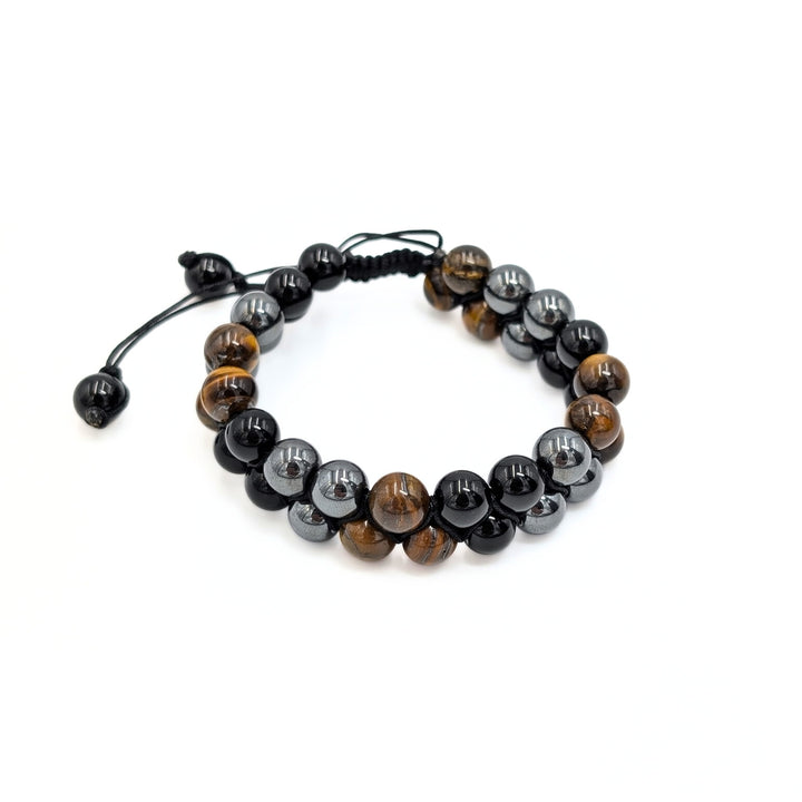 Protection Beaded Bracelet – Tiger’s Eye, Obsidian & Hematite