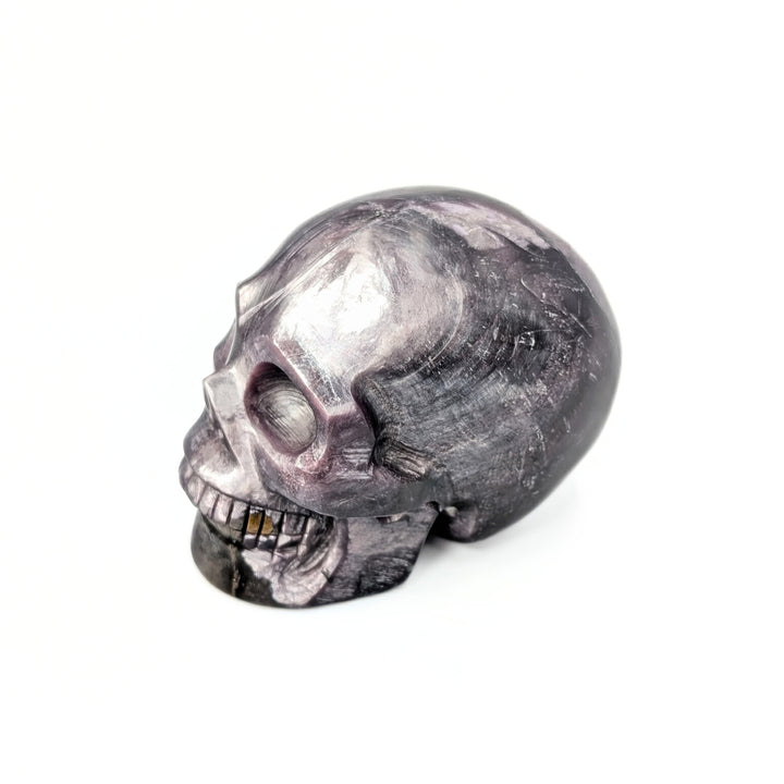 Purple Mica Carved Skull