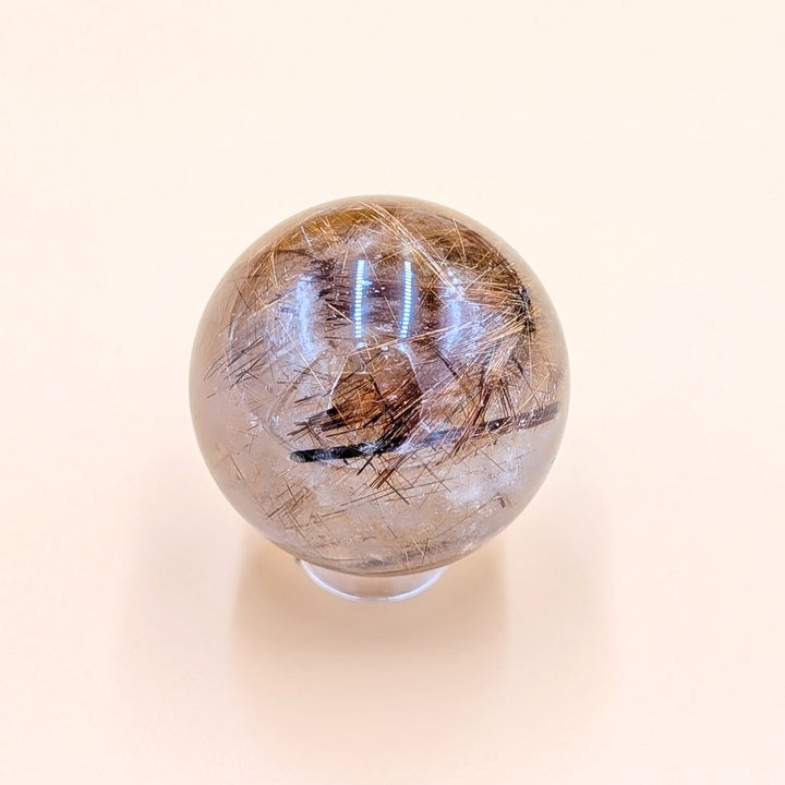 Copper Rutile Quartz Sphere