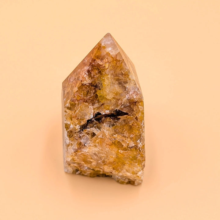 Golden Healer Quartz Polished Point with Raw Base