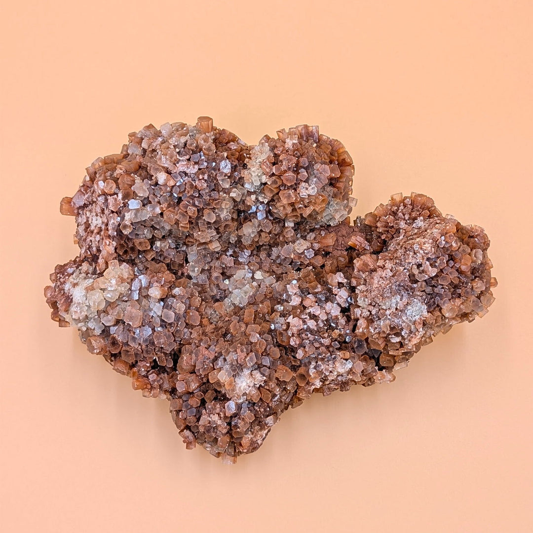 Orange Aragonite Crystal Freeform Cluster