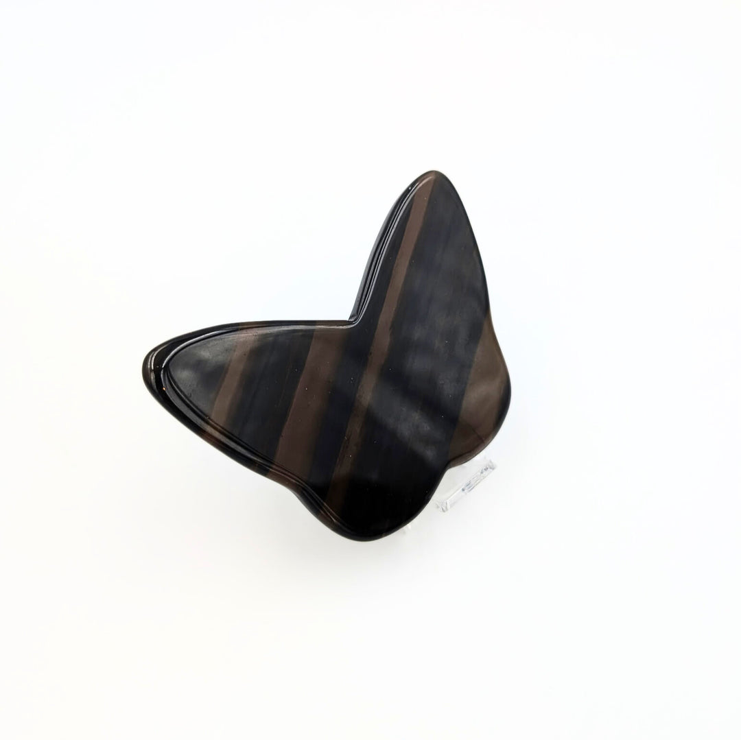 Glass Obsidian Polished Butterfly