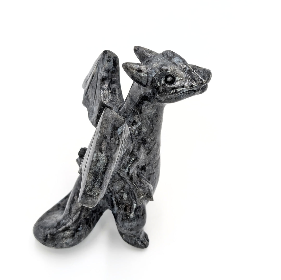 Larvikite Charizard Pokémon-Inspired Carved Figurine