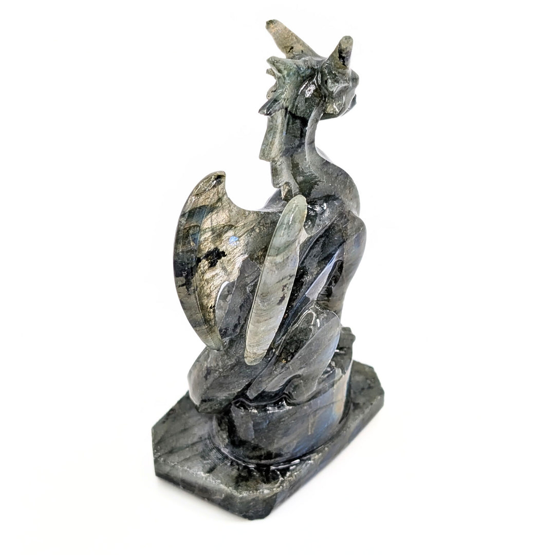 Labradorite Carved Dragon Figurine