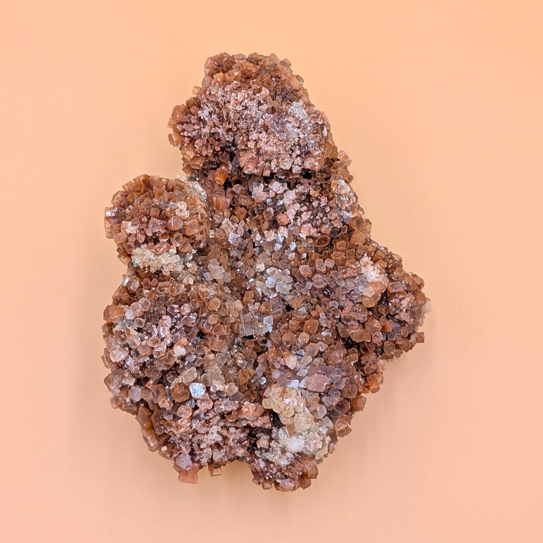 Orange Aragonite Crystal Freeform Cluster
