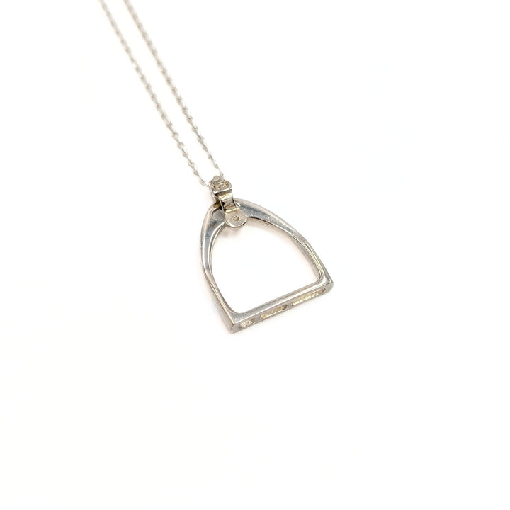 Vintage Stirrup Necklace in Sterling Silver