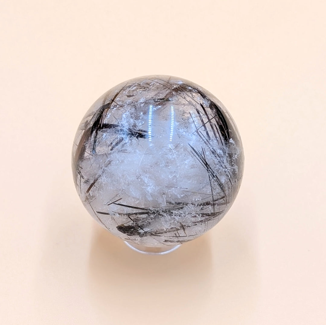 Copper Rutilated & Tourmilated Quartz Polished Sphere