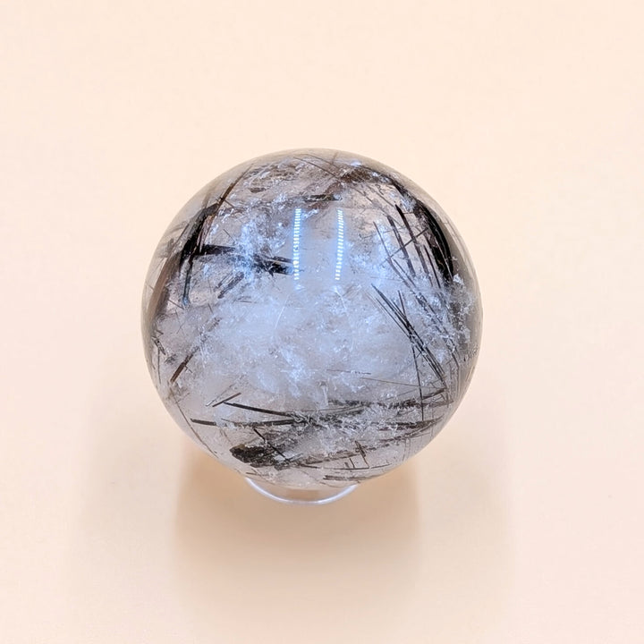 Copper Rutilated & Tourmilated Quartz Polished Sphere