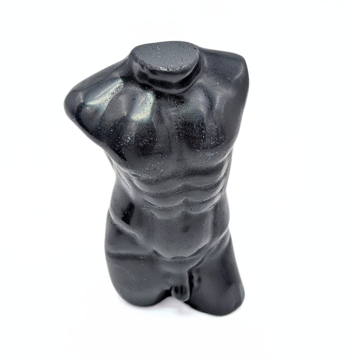 Obsidian Carved Male Torso Figurine