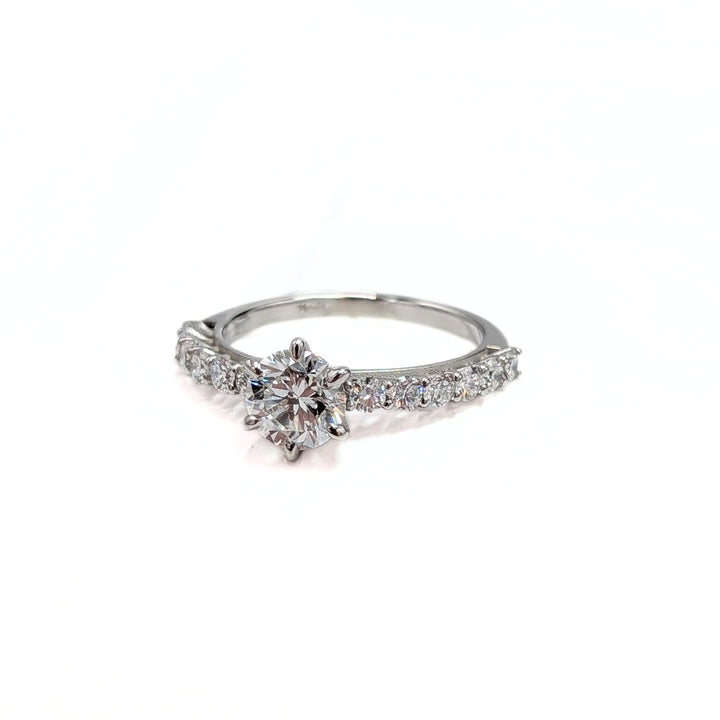 Brilliant-Cut Lab Diamond Ring in Sterling Silver