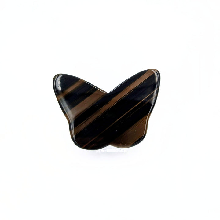 Glass Obsidian Polished Butterfly