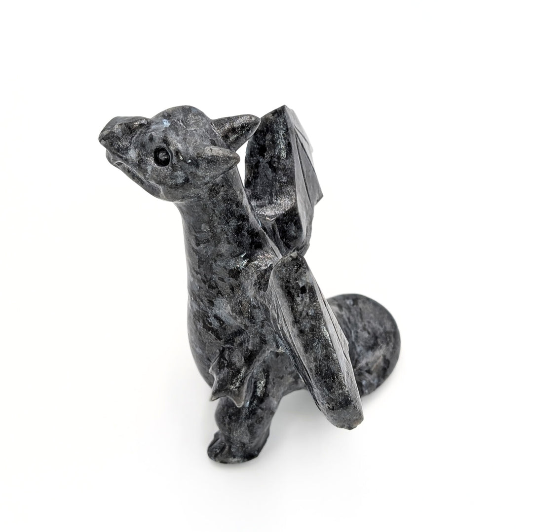 Larvikite Charizard Pokémon-Inspired Carved Figurine