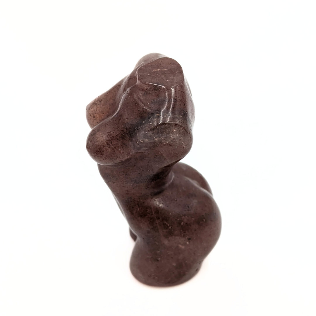 Strawberry Quartz Carved Female Torso Figurine