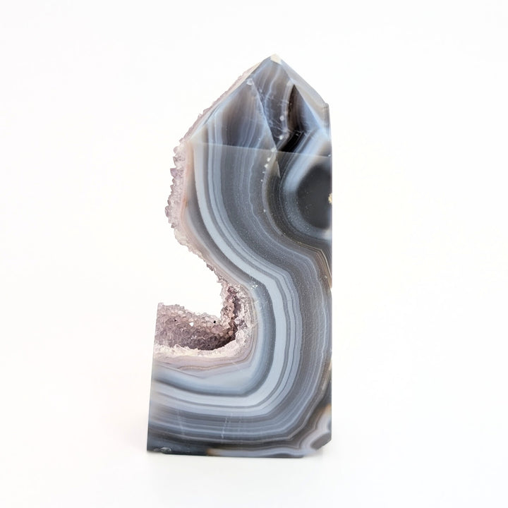 Amethyst Druzy & Agate Standing Tower