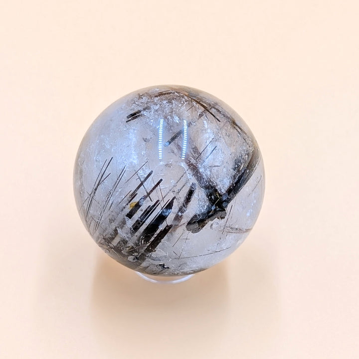 Copper Rutilated & Tourmilated Quartz Polished Sphere