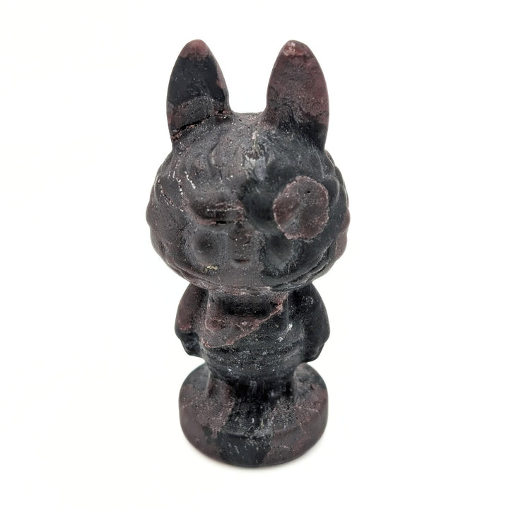 Garnet in Matrix Labubu-Inspired Carved Figurine