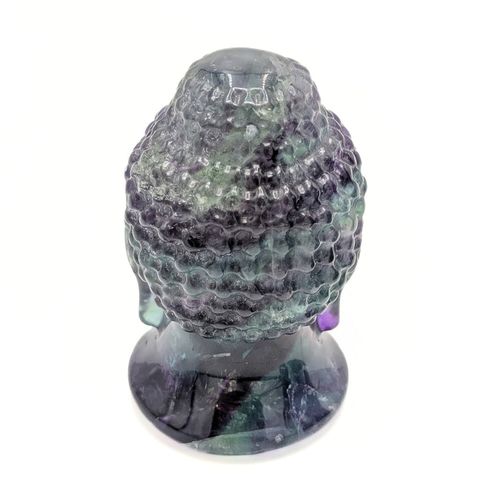 Carved Fluorite Buddha Head Figurine