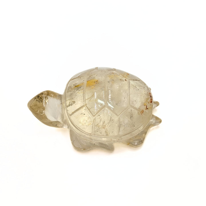 Carved Citrine Turtle Figurine