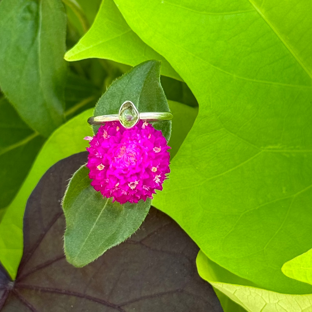 Peridot Freedom Ring in Sterling Silver