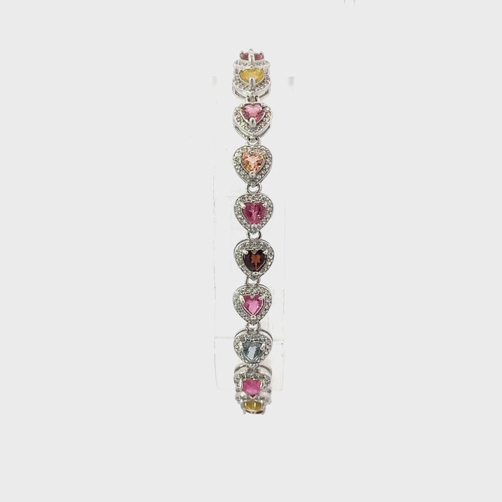 Multicolored Tourmaline Bracelets in Sterling Silver
