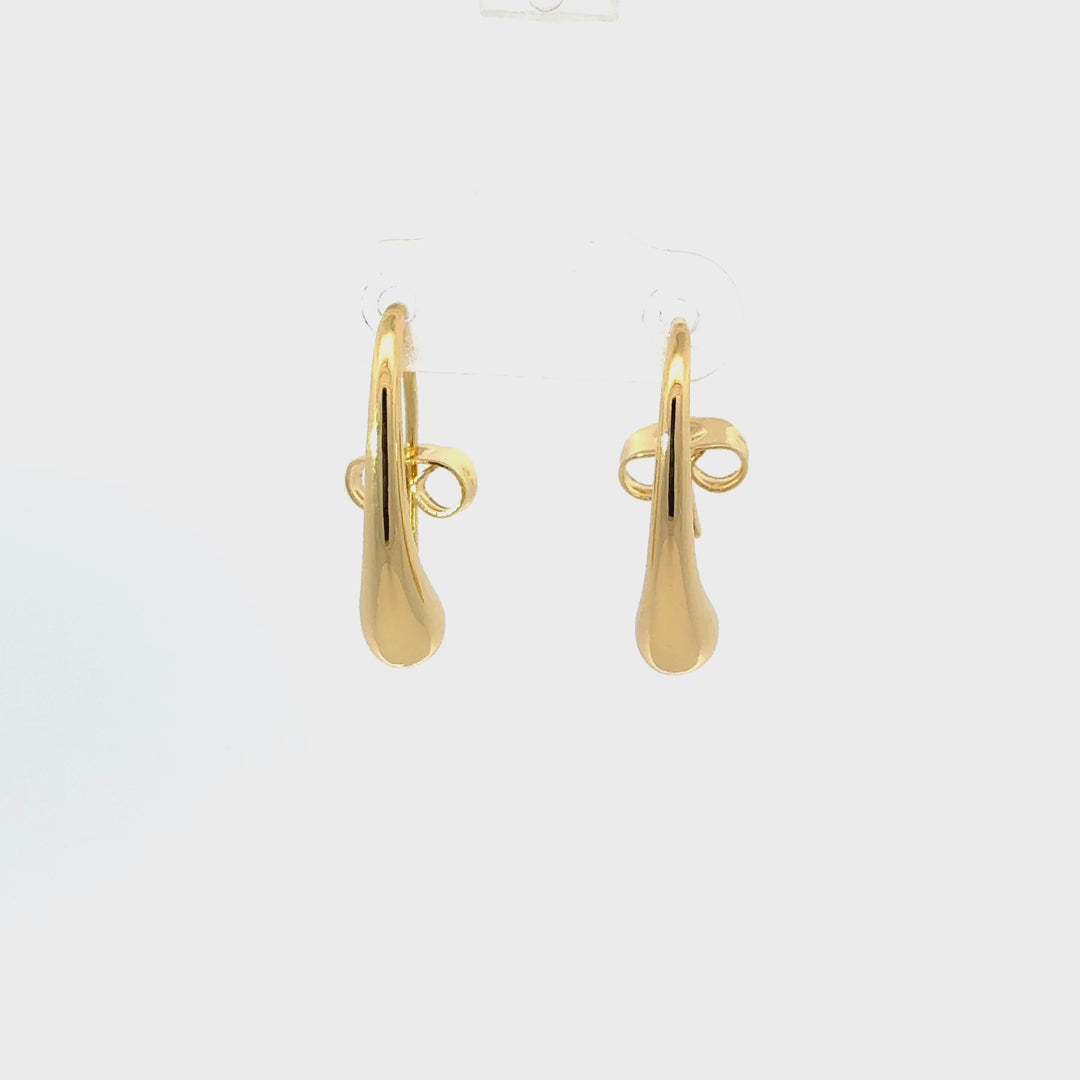 Teardrop Hoop Earrings in Gold Filled