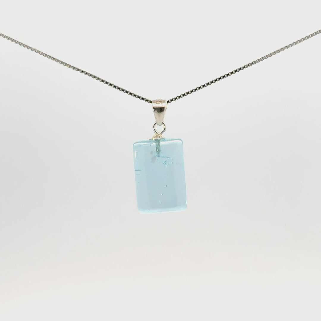 Blue Topaz Necklace in Sterling Silver
