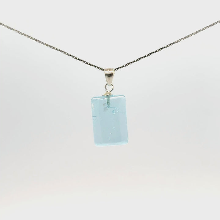 Blue Topaz Necklace in Sterling Silver