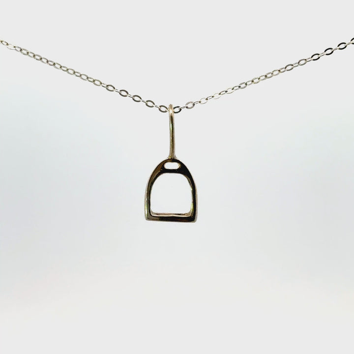 Vintage Stirrup Necklace in Sterling Silver