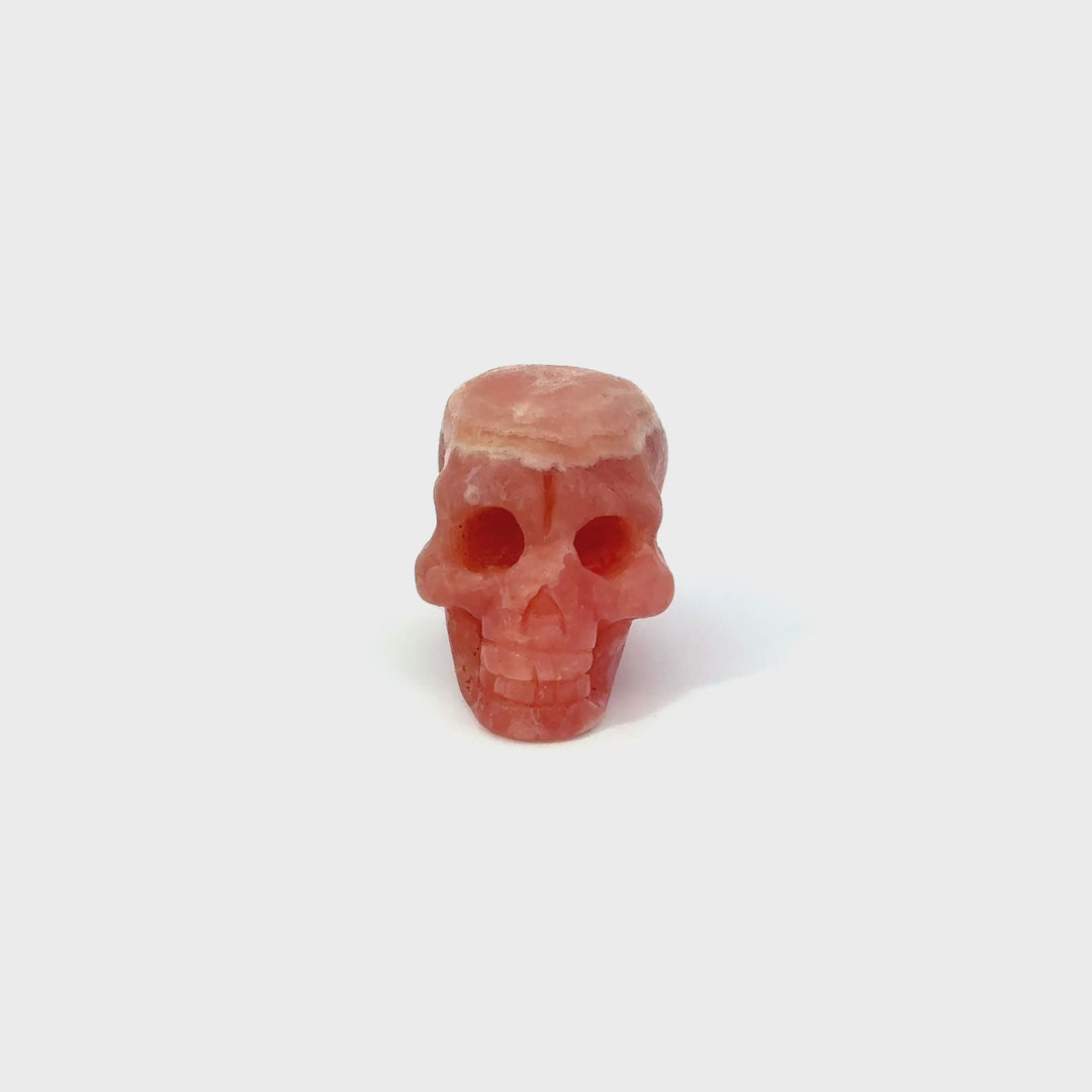 Small Rhodochrosite Skull Figurine