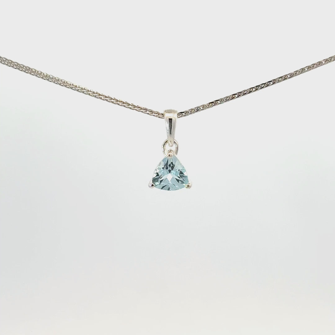 Blue Topaz Necklace in Sterling Silver