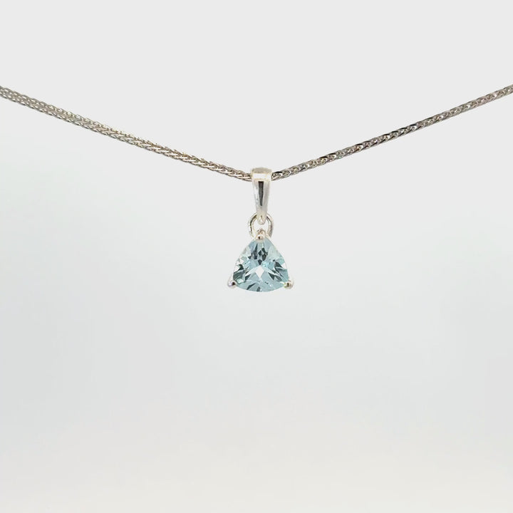 Blue Topaz Necklace in Sterling Silver