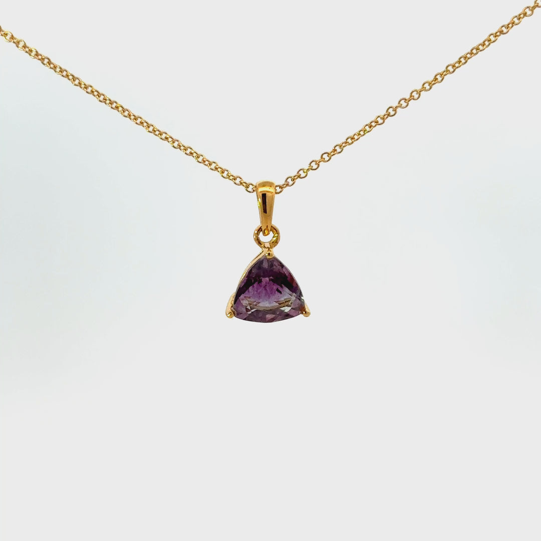 Rainbow Fluorite Necklace in 18K Gold Over Sterling Silver