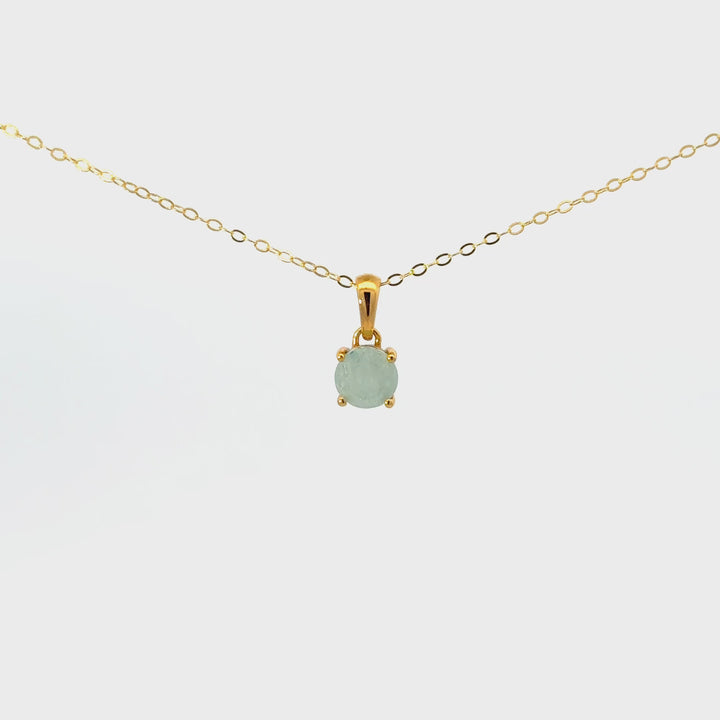 Faceted Gemstone Necklaces in Gold Over Sterling Silver